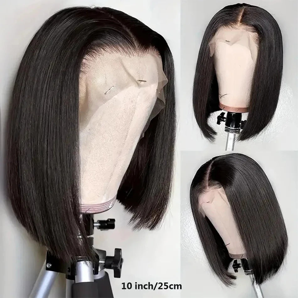 13x4 Straight Bob Brazilian Human Hair 200 Density Wig