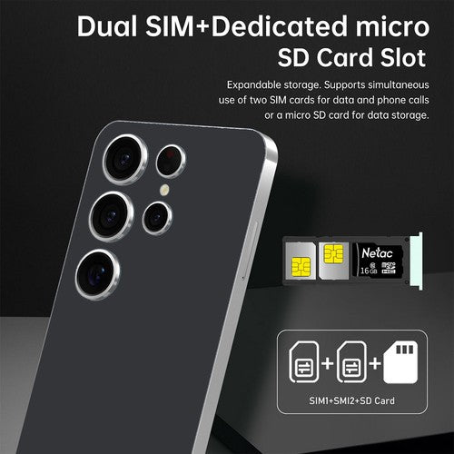 24 Unlocked Phone Smartphone 4inch 128GB Android14.0 6.8inch 6800mAh 5G