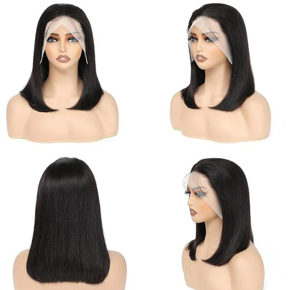 13x4 Straight Bob Brazilian Human Hair 200 Density Wig