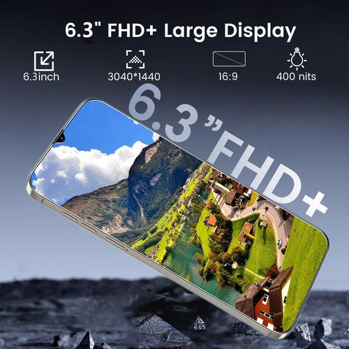 24 Unlocked Phone Smartphone 4inch 128GB Android14.0 6.8inch 6800mAh 5G